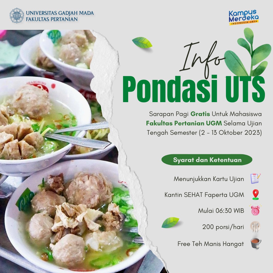 “Pondasi UTS” Program to Serve Free Breakfast During MidTerm Exam